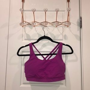 Hot Pink Lululemon Energy Sports Bra